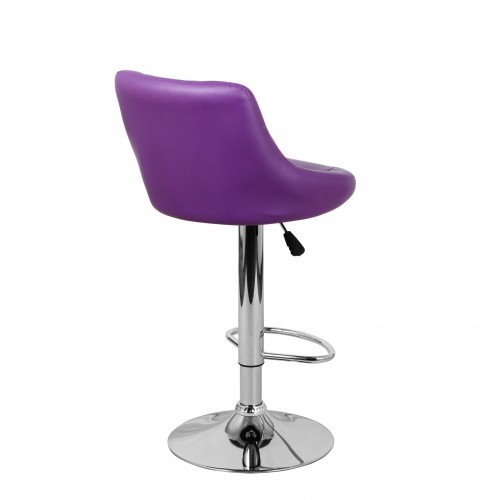 Барный стул Комфорт с мягкой спинкой WX-2396 экокожа фиолетовый в Элисте - изображение 4