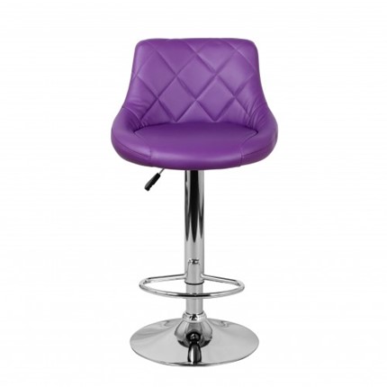 Барный стул Комфорт с мягкой спинкой WX-2396 экокожа фиолетовый в Элисте - изображение