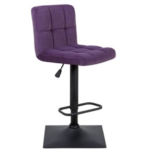 Барный стул Курт с мягкой спинкой WX-2320 велюр фиолетовый в Элисте - предосмотр