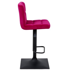 Барный стул Курт с мягкой спинкой WX-2320 велюр красный в Элисте - предосмотр 1