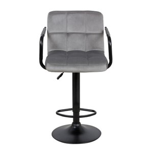 Барный стул ПАРКЕР АРМ WX-2319 велюр серый в Элисте