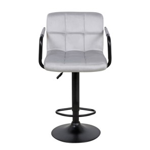 Барный стул ПАРКЕР АРМ WX-2319 велюр светло-серый в Элисте