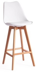 Барный кухонный стул TULIP BAR (mod. C1014H) 57х48х104 белый 018 /натуральный арт.19650 в Элисте