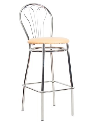 Кухонный барный стул Venus Hoker chrome, кожзам V в Элисте - изображение