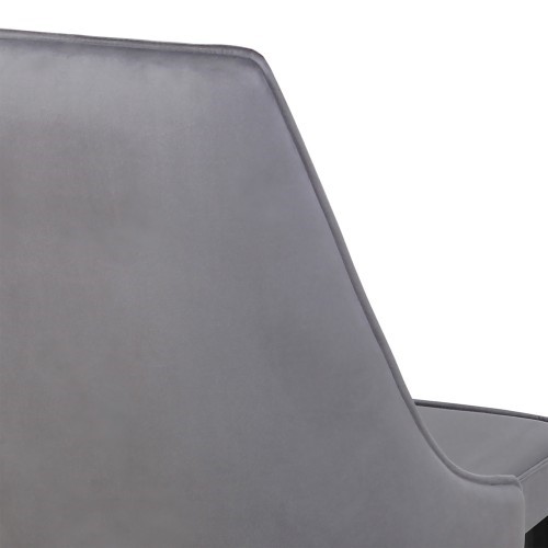 Мягкий дизайнерский стул Лорд СРП-071 Эмаль черная Веллюто серый в Элисте - изображение 2