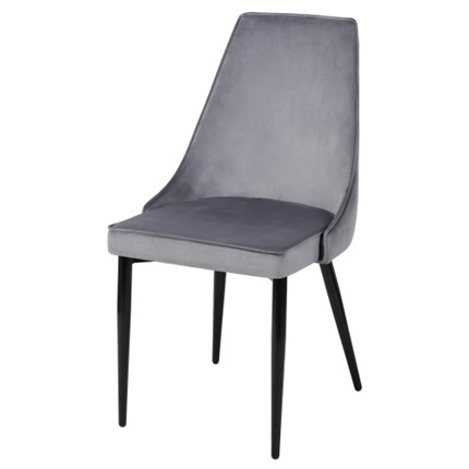 Мягкий дизайнерский стул Лорд СРП-071 Эмаль черная Веллюто серый в Элисте - изображение