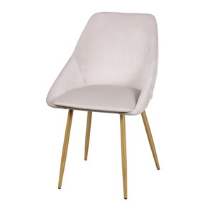 Мягкий дизайнерский стул Мартин СРП-063 эмаль голд Веллюто бежевый в Элисте - предосмотр