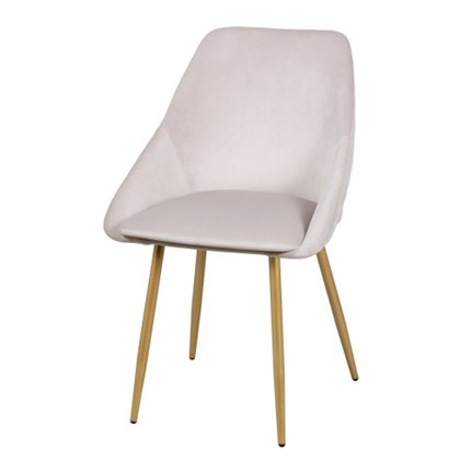Мягкий дизайнерский стул Мартин СРП-063 эмаль голд Веллюто бежевый в Элисте - изображение