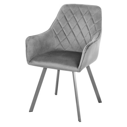 Кухонный мягкий стул-кресло Мадрид СРП-056 бриллиант Дрим серый в Элисте - изображение