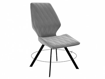 Обеденный стул 243 поворотный, микровелюр B22 grey, ножки черные в Элисте
