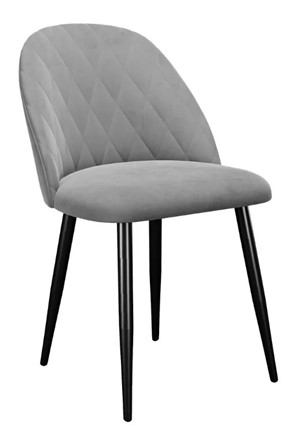 Обеденный стул 302, микровелюр B22 grey, ножки черные в Элисте - изображение
