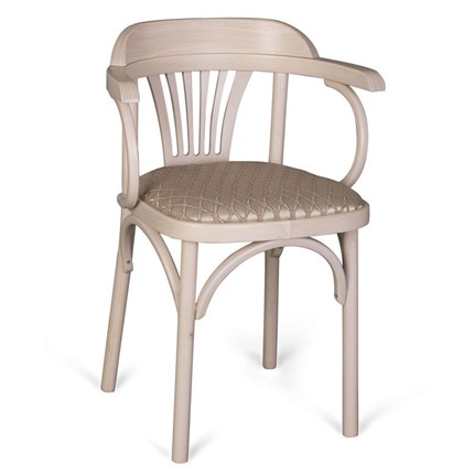 Обеденный стул Венский мягкий, ткань/беленый дуб в Элисте - изображение