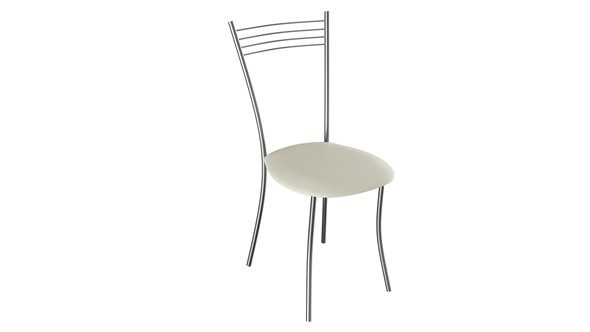 Обеденный стул Хлоя-М (Каркас Хром, Бежевый к/з 276) в Элисте - изображение