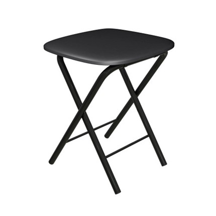 Табурет кухонный Складной СРП-013КВ (квадратное сиденье) Эмаль, черный в Элисте - изображение