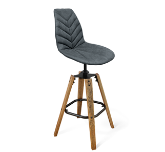 Барный стул SHT-ST29-C4/S93 (графит/брашированный коричневый/черный муар) в Элисте