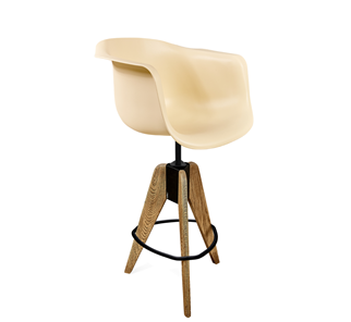 Барный стул SHT-ST31/S92 (бежевый/брашированный коричневый/черный муар) в Элисте