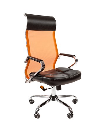 Офисное кресло CHAIRMAN 700 сетка, цвет оранжевый в Элисте - изображение