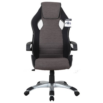 Офисное кресло Brabix Techno GM-002 (ткань, черное/серое, вставки белые) в Элисте - изображение
