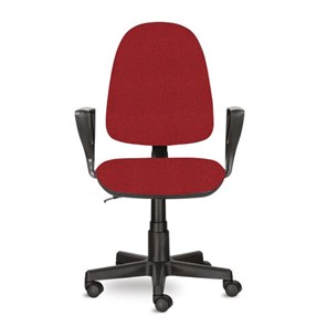 Кресло компьютерное Brabix Prestige Ergo MG-311 (регулируемая эргономичная спинка, ткань, красное) в Элисте