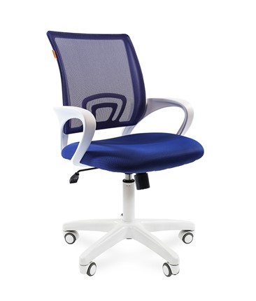 Офисное кресло CHAIRMAN 696 white, ткань, цвет синий в Элисте - изображение
