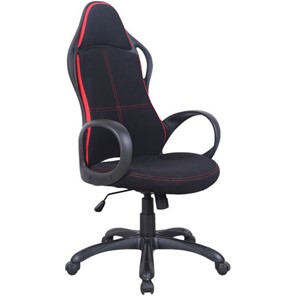 Кресло компьютерное Brabix Premium Force EX-516 (ткань, черное/вставки красные) 531571 в Элисте - предосмотр