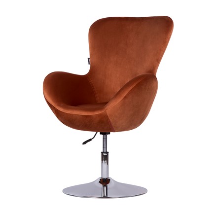 Кресло компьютерное Беннет-1, Микровелюр оранжевый в Элисте - изображение