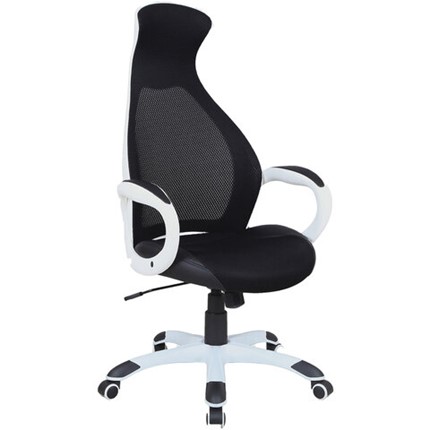 Компьютерное кресло Brabix Premium Genesis EX-517 (пластик белый, ткань/экокожа/сетка черная) в Элисте - изображение