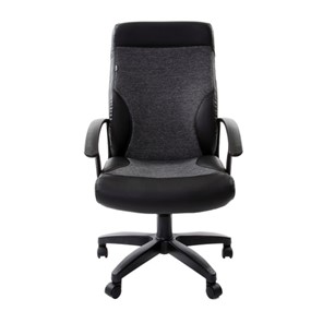 Кресло офисное Brabix Trust EX-535 (экокожа черная, ткань серая) в Элисте