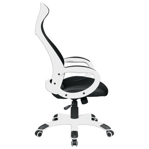 Компьютерное кресло Brabix Premium Genesis EX-517 (пластик белый, ткань/экокожа/сетка черная) в Элисте - изображение 1