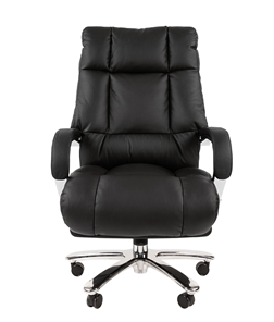 Кресло компьютерное CHAIRMAN 405 черное нат.кожа/экокожа в Элисте - предосмотр 1