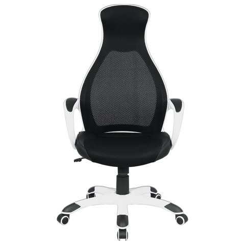 Компьютерное кресло Brabix Premium Genesis EX-517 (пластик белый, ткань/экокожа/сетка черная) в Элисте - изображение 2