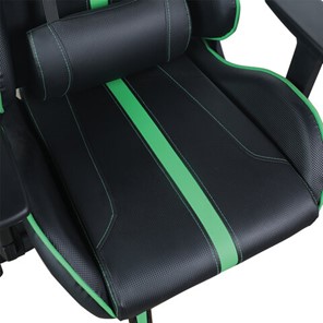 Кресло Brabix GT Carbon GM-120 (две подушки, экокожа, черное/зеленое) в Элисте - предосмотр 7