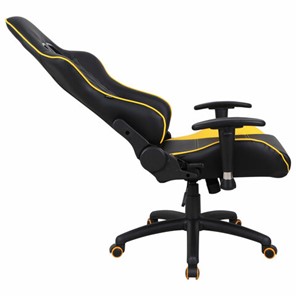 Кресло компьютерное Brabix GT Master GM-110 (две подушки, экокожа, черное/желтое) 531927 в Элисте - предосмотр 4