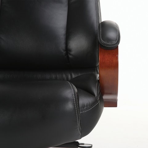 Кресло компьютерное Brabix Premium Infinity EX-707 (дерево, натуральная кожа, черное) в Элисте - изображение 13