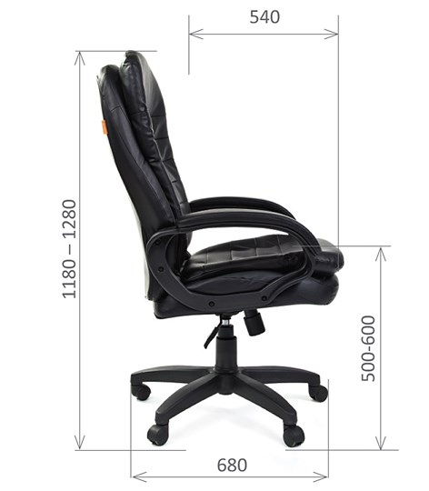 Кресло CHAIRMAN 795 LT, экокожа, цвет черный в Элисте - изображение 2