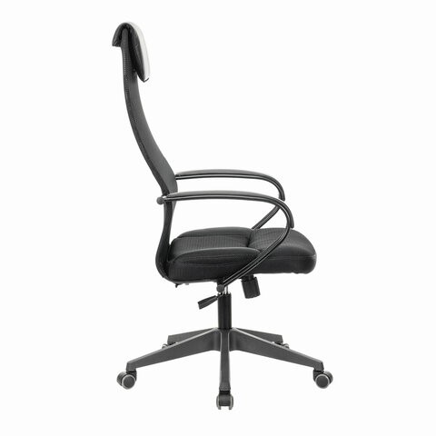Офисное кресло Brabix Premium Stalker EX-608 PL (ткань-сетка/кожзам, черное) в Элисте - изображение 2