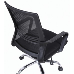 Кресло компьютерное Brabix Daily MG-317 (с подлокотниками, хром, черное) в Элисте - предосмотр 8
