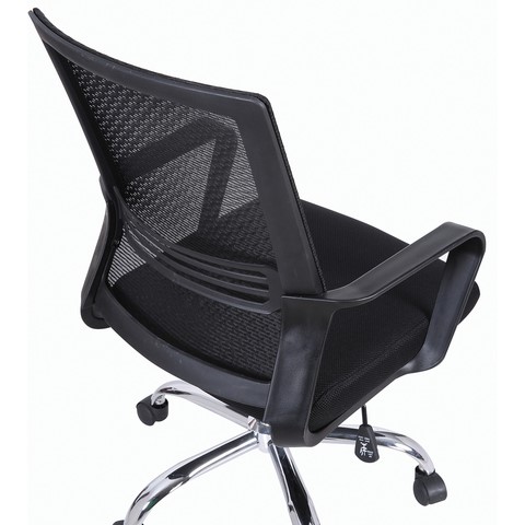 Кресло компьютерное Brabix Daily MG-317 (с подлокотниками, хром, черное) в Элисте - изображение 8