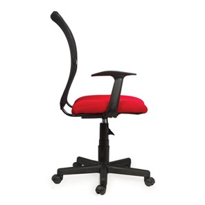 Офисное кресло Brabix Spring MG-307 (с подлокотниками, комбинированное красное/черное TW) в Элисте - предосмотр 1