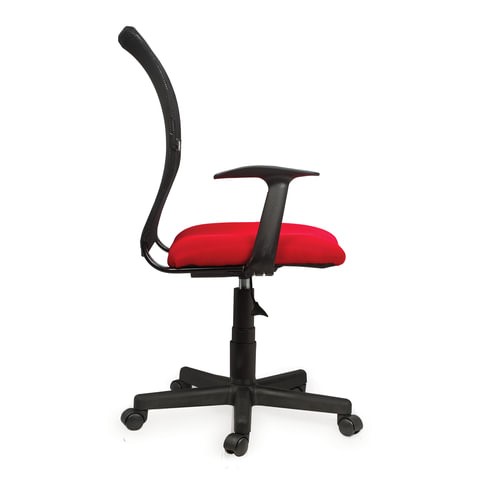 Офисное кресло Brabix Spring MG-307 (с подлокотниками, комбинированное красное/черное TW) в Элисте - изображение 1