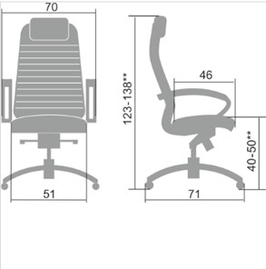 Кресло офисное Samurai KL-1.041 темно-бордовый в Элисте - предосмотр 1