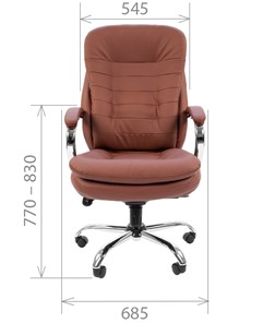 Кресло офисное CHAIRMAN 795 экокожа, цвет коричневый в Элисте - предосмотр 1