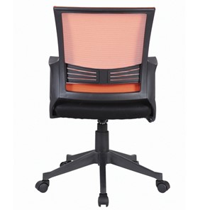 Кресло компьютерное Brabix Balance MG-320 (с подлокотниками, комбинированное черное/оранжевое) в Элисте - предосмотр 2