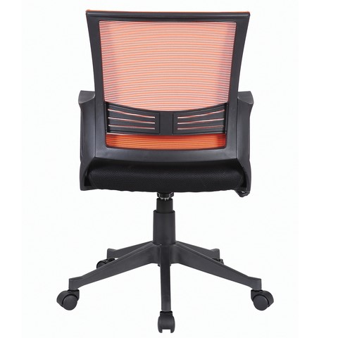 Кресло компьютерное Brabix Balance MG-320 (с подлокотниками, комбинированное черное/оранжевое) в Элисте - изображение 2