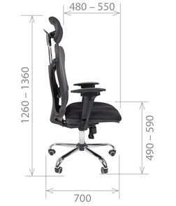 Кресло офисное CHAIRMAN 769, ткань TW 12, цвет черный в Элисте - предосмотр 2