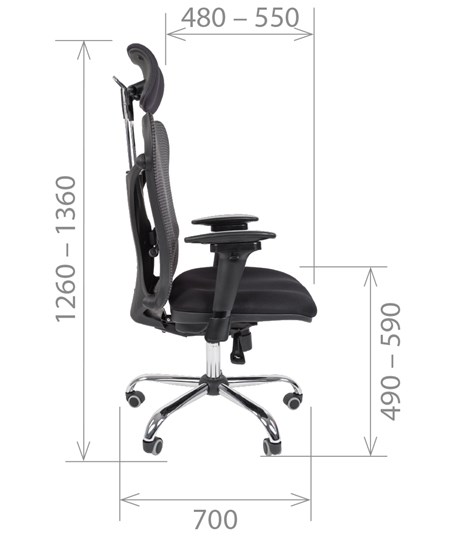 Кресло офисное CHAIRMAN 769, ткань TW 12, цвет черный в Элисте - изображение 2