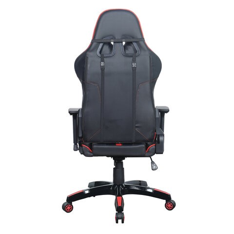 Компьютерное кресло Brabix GT Carbon GM-120 (две подушки, экокожа, черное/красное) 531931 в Элисте - изображение 3