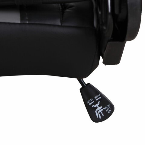 Офисное кресло Brabix GT Racer GM-100 (две подушки, экокожа, черное/серое) в Элисте - изображение 11