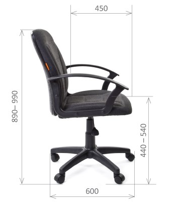 Кресло компьютерное CHAIRMAN 627 ткань, цвет серый в Элисте - изображение 2
