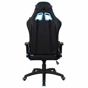 Компьютерное кресло Brabix GT Master GM-110 (две подушки, экокожа, черное/голубое) в Элисте - предосмотр 3